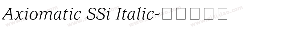 Axiomatic SSi Italic字体转换